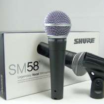 Shure SM58 новый микрофон с выключателем, в Москве