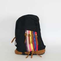 Рюкзак черный коричневый с цветными молниями, в г.Запорожье