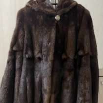 Шуба норковая с капюшоном 46 размер, в Гатчине