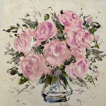 Картина маслом Цветы мастихином, в Москве