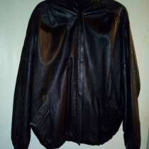 Женская кожаная куртка, осень, цвет черный, размер 46-48, в г.Макеевка