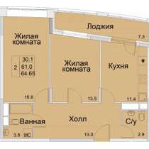 2-х комнатная квартира улица Советская, дом 1, площадь 64,65, в Королёве