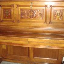Старинное немецкое пианино(антиквар),коричн. цвета с инкруст, в Перми