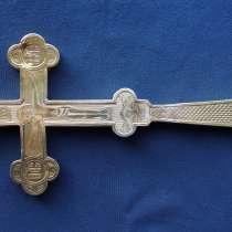 Старинный требный (водосвятный крест). Серебро «84». XIX век, в Санкт-Петербурге