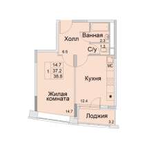 1-к квартира, улица Советская, дом 1, площадь 38,8, этаж 10, в Королёве