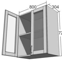 Навесной шкаф ШВст-80 Перламутр ЕвроМебель, в Кемерове