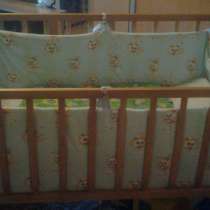 Детская кроватка маятник+матрас+бортики с балдахином, в Йошкар-Оле