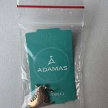 Кулон подвеска коньки Адамас серебро позолота топ, в Москве