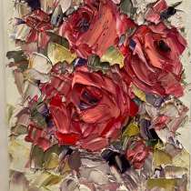 Картина маслом. Букет мастихином, в Москве