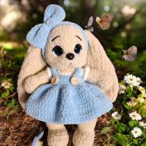 Мягкая игрушка ручной работы зайка, в Домодедове