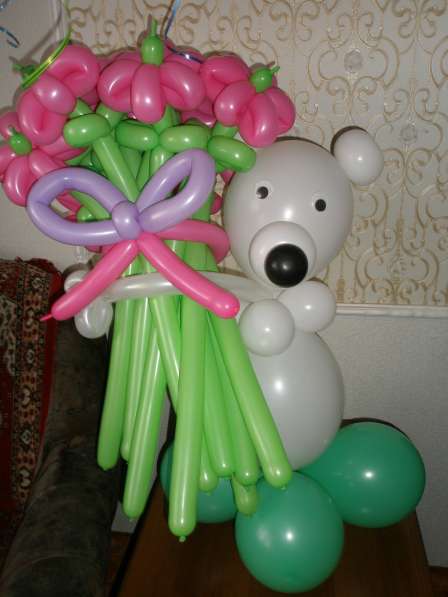 Гелевые шары, цветы из шаров, оформления праздников