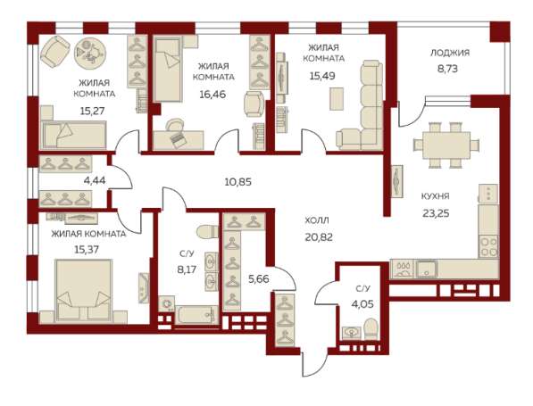 4-комн. квартира Престиж-класса, ул. Азина 31, Центр! в Екатеринбурге фото 29