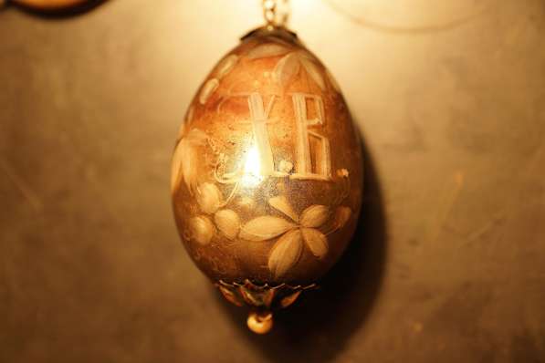 Фарфоровая лампада ф-ки М. Кузнецова с пасхальным яйцом. XIX в Санкт-Петербурге фото 3