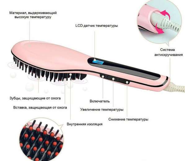 Электрическая расческа-выпрямитель Fast Hair Straightener в Екатеринбурге фото 3