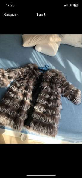Пальто из чернобурки натуральное