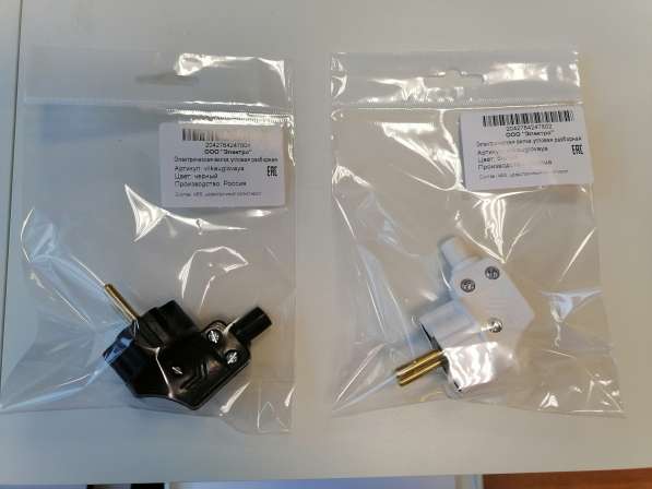 Вилка электрическая разборная угловая/прямая