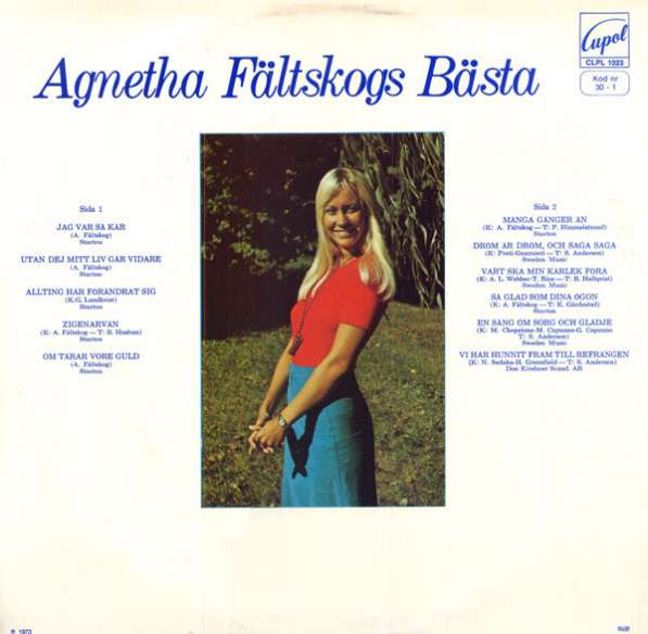 Agnetha Fältskog ‎– Agnetha Fältskogs Bästa (ABBA) в Санкт-Петербурге фото 4