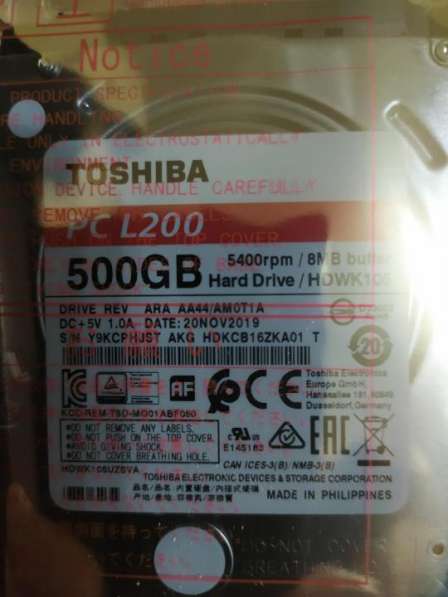 Жесткий диск Toshiba L200 Slim HDWK105UZSVA в Калуге