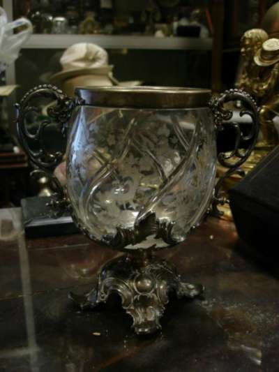 Старинная бонбоньерка(вазон),стекло,мета в Санкт-Петербурге фото 8