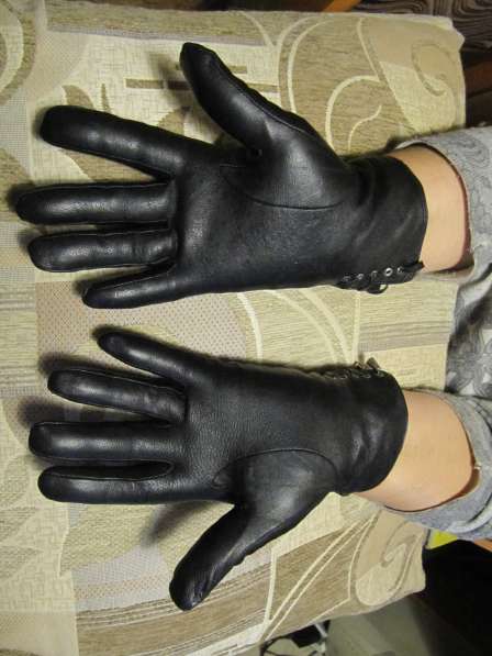 Перчатки кожаные на подкладке (Румыния) в Москве фото 7