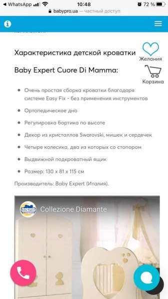 Кровать Детская Италия