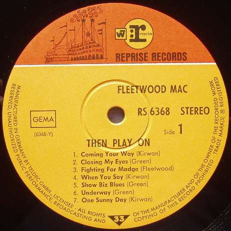 Fleetwood Mac ‎– Then Play On (GEMA) в Санкт-Петербурге фото 3