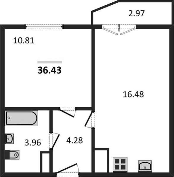 Продам однокомнатную квартиру в Волгоград.Жилая площадь 36,43 кв.м.Этаж 17.Дом монолитный. в Волгограде фото 3