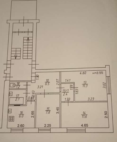 3-комнатная квартира, 49,9 кв. м в Краснодаре фото 3