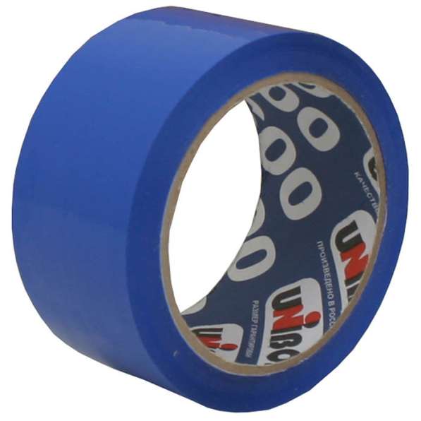 Клейкая лента упаковочная 48мм*66м UNIBOB 600 (синяя)