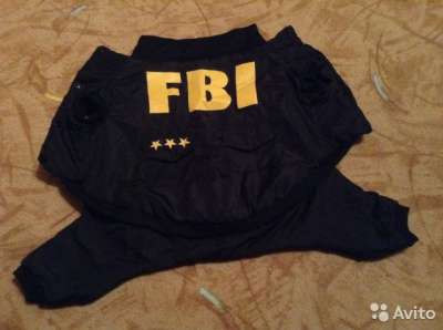 Теплая курточка FBI для собак. Новая