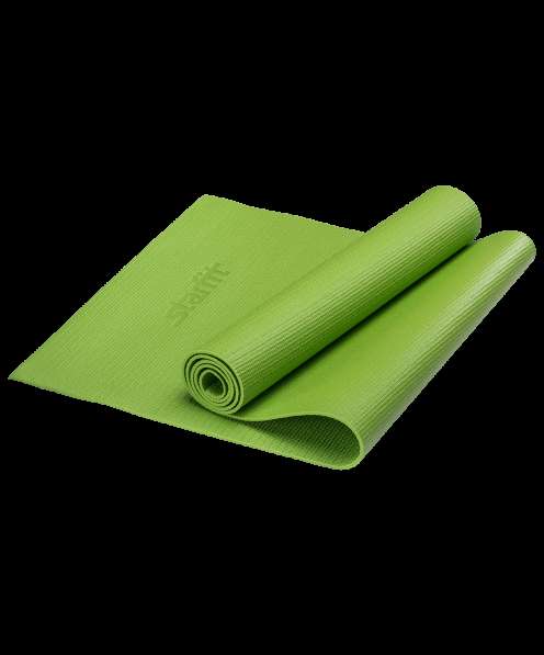 Коврик для йоги FM-101 PVC 173x61x0,4 см, зеленый в Сочи