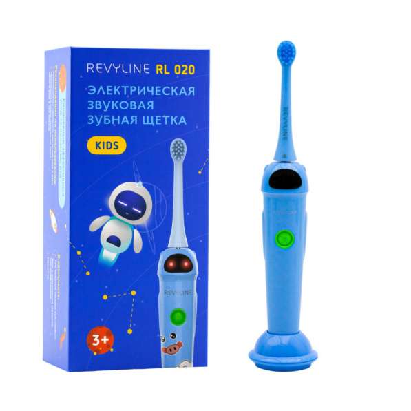 Детская зубная щетка Revyline RL 020 Kids, синий дизайн