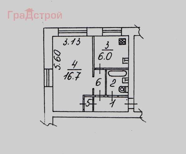 Продам однокомнатную квартиру в Вологда.Жилая площадь 30,90 кв.м.Этаж 4.Дом кирпичный. в Вологде фото 3