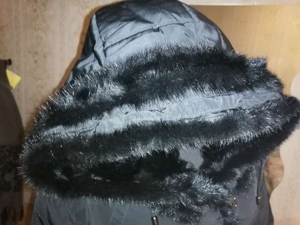 Пальто пуховик зима подклад кролик, капюшон меховой в Апрелевке фото 5