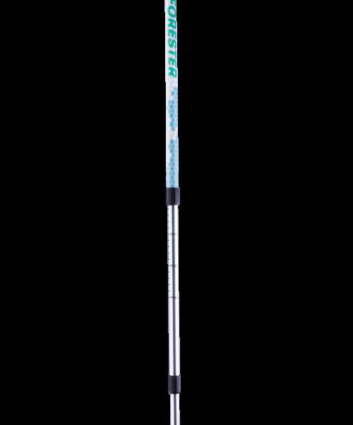 Палки для скандинавской ходьбы Forester, 67-135 см, 3-секционные, белый/мятный в Сочи фото 5