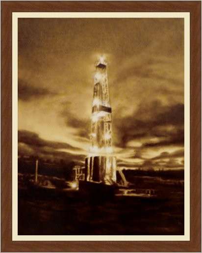 Картина нефтью "Восход на буровой" в Москве