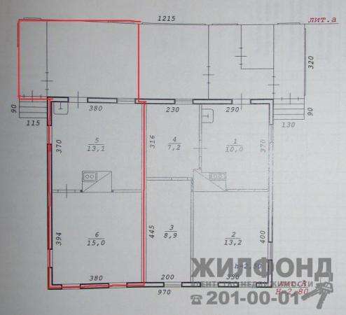 часть дома, Новосибирск, Красногорский пер, 45 кв.м. в Новосибирске