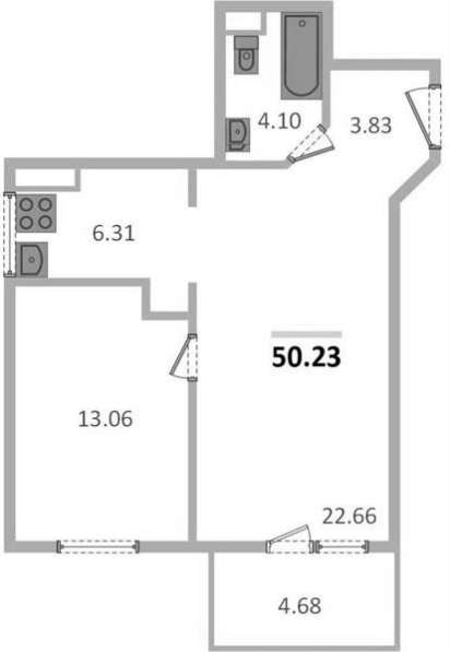 Продам однокомнатную квартиру в Санкт-Петербург.Жилая площадь 50,23 кв.м.Этаж 13.Дом монолитный.