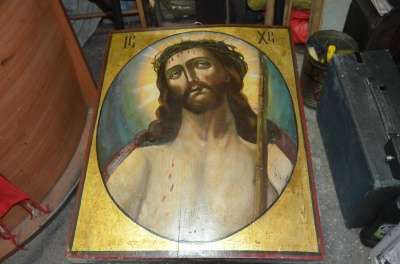 Икона Спас в терновом венце. 55 на 43 см в Москве фото 3