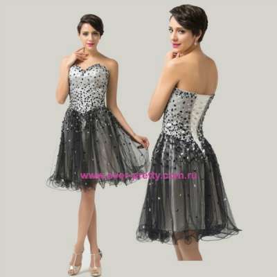 Коктейльное НОВОЕ платье с кристаллами "GK Артикул: GK486137