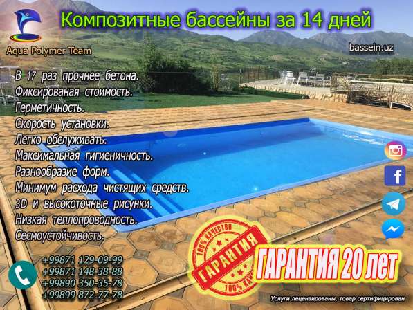 Композитные бассейны для дач в 