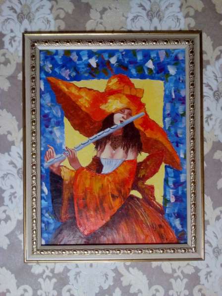 Картина Муза (дама в шляпе с флейтой)живопись масло мастихин в Москве