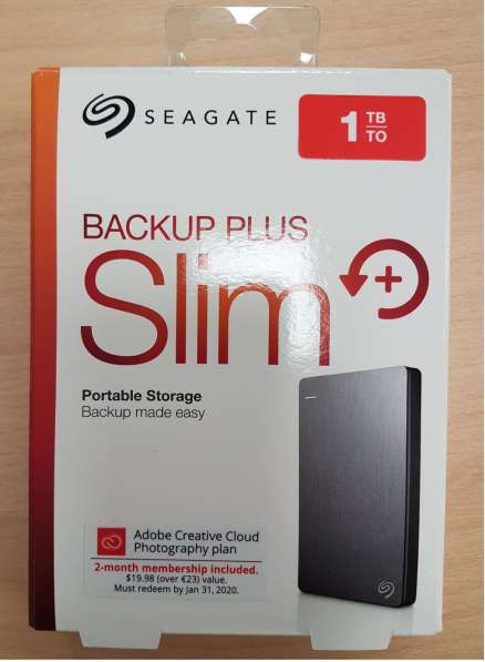 Продаю новый внеш жестк диск Seagate Backup Slim 2.5", 1Тб в Москве
