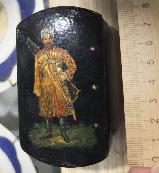 Лаковая шкатулка Казак, Императорская Россия, миниатюра в Ставрополе фото 9