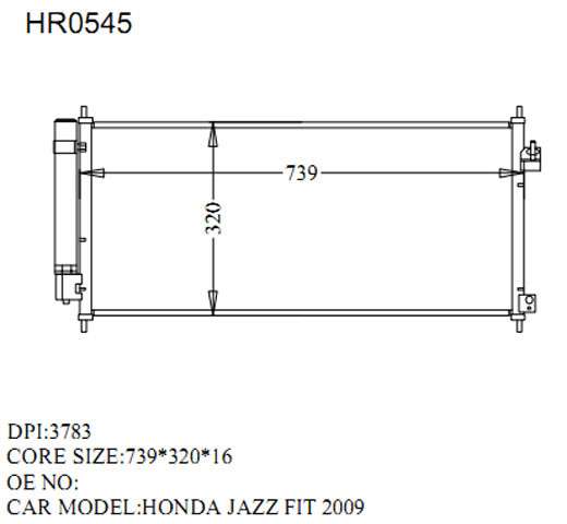 Продам радиатор кондиционера на HONDA FIT 2008, INSIGHT