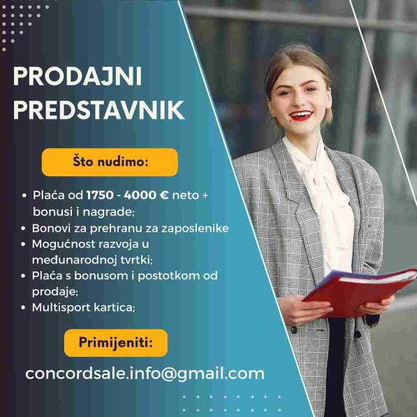 Prodajni predstavnik❗️