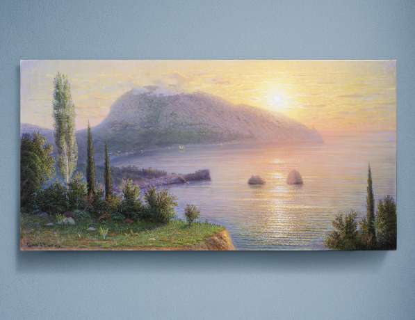 Картина маслом на холсте. Море.Восход солнца.Крымский пейзаж