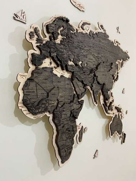 Карта мира из дерева, панно на стену карта мира, карта мира в Самаре фото 7
