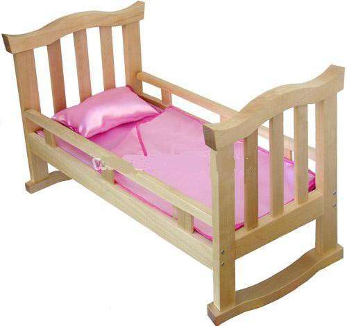Деревянная кроватка для куклы