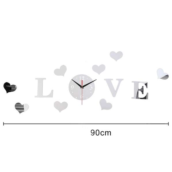 Зеркальные часы - наклейки "Love" в Перми фото 4